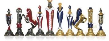 Metalen chess pieces - Renaissance